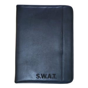 SWAT Leather Zippered Writing Case